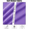 imageMAGCOMSEN Womens Velour Hooded Jacket Long Sleeve Full Zip Outerwear Soft Warm Velvet Jacket with Side PocketsLight Purple