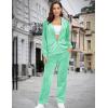 imageMAGCOMSEN Womens Velour Hooded Jacket Long Sleeve Full Zip Outerwear Soft Warm Velvet Jacket with Side PocketsMint Green