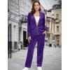 imageMAGCOMSEN Womens Velour Hooded Jacket Long Sleeve Full Zip Outerwear Soft Warm Velvet Jacket with Side PocketsPurple