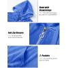 imageMAGCOMSEN Womens Velour Hooded Jacket Long Sleeve Full Zip Outerwear Soft Warm Velvet Jacket with Side PocketsSea Blue