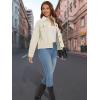 imageMAGCOMSEN Womens Corduroy Jackets Spring Jackets Soft Warm Button Down Shacket Long Sleeve Fall Outerwear with PocketsBeige