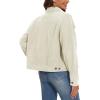 imageMAGCOMSEN Womens Corduroy Jackets Spring Jackets Soft Warm Button Down Shacket Long Sleeve Fall Outerwear with PocketsBeige