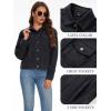 imageMAGCOMSEN Womens Corduroy Jackets Spring Jackets Soft Warm Button Down Shacket Long Sleeve Fall Outerwear with PocketsBlack