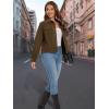 imageMAGCOMSEN Womens Corduroy Jackets Spring Jackets Soft Warm Button Down Shacket Long Sleeve Fall Outerwear with PocketsCoffee