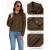 imageMAGCOMSEN Womens Corduroy Jackets Spring Jackets Soft Warm Button Down Shacket Long Sleeve Fall Outerwear with PocketsCoffee