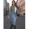 imageMAGCOMSEN Womens Corduroy Jackets Spring Jackets Soft Warm Button Down Shacket Long Sleeve Fall Outerwear with PocketsDark Grey