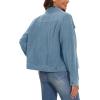 imageMAGCOMSEN Womens Corduroy Jackets Spring Jackets Soft Warm Button Down Shacket Long Sleeve Fall Outerwear with PocketsLight Blue