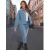 imageMAGCOMSEN Womens Corduroy Jackets Spring Jackets Soft Warm Button Down Shacket Long Sleeve Fall Outerwear with PocketsLight Blue