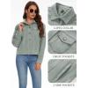 imageMAGCOMSEN Womens Corduroy Jackets Spring Jackets Soft Warm Button Down Shacket Long Sleeve Fall Outerwear with PocketsLight Grey