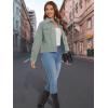 imageMAGCOMSEN Womens Corduroy Jackets Spring Jackets Soft Warm Button Down Shacket Long Sleeve Fall Outerwear with PocketsLight Grey