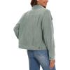 imageMAGCOMSEN Womens Corduroy Jackets Spring Jackets Soft Warm Button Down Shacket Long Sleeve Fall Outerwear with PocketsLight Grey