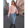 imageMAGCOMSEN Womens Corduroy Jackets Spring Jackets Soft Warm Button Down Shacket Long Sleeve Fall Outerwear with PocketsLight Pink