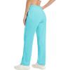 imageMAGCOMSEN Womens Fleece Pants Track Athletic Running Yoga Velour Pants Jogger Comfy Pajama Lounge SweatpantsAqua Blue