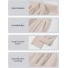 imageMAGCOMSEN Womens Fleece Pants Track Athletic Running Yoga Velour Pants Jogger Comfy Pajama Lounge SweatpantsBeige