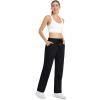 imageMAGCOMSEN Womens Fleece Pants Track Athletic Running Yoga Velour Pants Jogger Comfy Pajama Lounge SweatpantsBlack