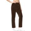 imageMAGCOMSEN Womens Fleece Pants Track Athletic Running Yoga Velour Pants Jogger Comfy Pajama Lounge SweatpantsCoffee
