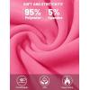 imageMAGCOMSEN Womens Fleece Pants Track Athletic Running Yoga Velour Pants Jogger Comfy Pajama Lounge SweatpantsFluorescent Pink