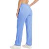 imageMAGCOMSEN Womens Fleece Pants Track Athletic Running Yoga Velour Pants Jogger Comfy Pajama Lounge SweatpantsLight Blue