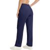 imageMAGCOMSEN Womens Fleece Pants Track Athletic Running Yoga Velour Pants Jogger Comfy Pajama Lounge SweatpantsNavy