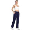 imageMAGCOMSEN Womens Fleece Pants Track Athletic Running Yoga Velour Pants Jogger Comfy Pajama Lounge SweatpantsNavy