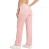 imageMAGCOMSEN Womens Fleece Pants Track Athletic Running Yoga Velour Pants Jogger Comfy Pajama Lounge SweatpantsPink