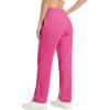 imageMAGCOMSEN Womens Fleece Pants Track Athletic Running Yoga Velour Pants Jogger Comfy Pajama Lounge SweatpantsRose