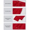 imageMAGCOMSEN Womens Fleece Pants Track Athletic Running Yoga Velour Pants Jogger Comfy Pajama Lounge SweatpantsTomato