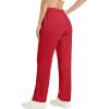 imageMAGCOMSEN Womens Fleece Pants Track Athletic Running Yoga Velour Pants Jogger Comfy Pajama Lounge SweatpantsTomato