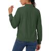 imageMAGCOMSEN Womens Jacket Lightweight Bomber Jackets 5 Pockets Windbreaker Zipup Casual Moto OutwearArmy Green