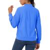 imageMAGCOMSEN Womens Jacket Lightweight Bomber Jackets 5 Pockets Windbreaker Zipup Casual Moto OutwearAzure Blue