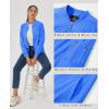 imageMAGCOMSEN Womens Jacket Lightweight Bomber Jackets 5 Pockets Windbreaker Zipup Casual Moto OutwearAzure Blue