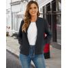 imageMAGCOMSEN Womens Jacket Lightweight Bomber Jackets 5 Pockets Windbreaker Zipup Casual Moto OutwearBlack