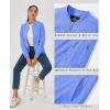 imageMAGCOMSEN Womens Jacket Lightweight Bomber Jackets 5 Pockets Windbreaker Zipup Casual Moto OutwearLight Blue