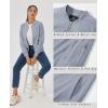 imageMAGCOMSEN Womens Jacket Lightweight Bomber Jackets 5 Pockets Windbreaker Zipup Casual Moto OutwearLight Grey