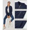 imageMAGCOMSEN Womens Jacket Lightweight Bomber Jackets 5 Pockets Windbreaker Zipup Casual Moto OutwearNavy Blue