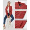 imageMAGCOMSEN Womens Jacket Lightweight Bomber Jackets 5 Pockets Windbreaker Zipup Casual Moto OutwearOrange Red