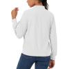 imageMAGCOMSEN Womens Jacket Lightweight Bomber Jackets 5 Pockets Windbreaker Zipup Casual Moto OutwearWhite
