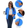 imageMAGCOMSEN Womens Lightweight Bomber Jackets Zip Up Casual Coat Spring Fall Windbreaker Outerwear with PocketsAzure