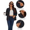 imageMAGCOMSEN Womens Lightweight Bomber Jackets Zip Up Casual Coat Spring Fall Windbreaker Outerwear with PocketsBlack
