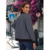 imageMAGCOMSEN Womens Lightweight Bomber Jackets Zip Up Casual Coat Spring Fall Windbreaker Outerwear with PocketsDark Grey