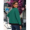 imageMAGCOMSEN Womens Lightweight Bomber Jackets Zip Up Casual Coat Spring Fall Windbreaker Outerwear with PocketsEmerald Green