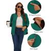 imageMAGCOMSEN Womens Lightweight Bomber Jackets Zip Up Casual Coat Spring Fall Windbreaker Outerwear with PocketsEmerald Green