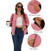 imageMAGCOMSEN Womens Lightweight Bomber Jackets Zip Up Casual Coat Spring Fall Windbreaker Outerwear with PocketsGrey Pink
