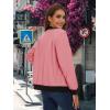 imageMAGCOMSEN Womens Lightweight Bomber Jackets Zip Up Casual Coat Spring Fall Windbreaker Outerwear with PocketsGrey Pink