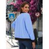 imageMAGCOMSEN Womens Lightweight Bomber Jackets Zip Up Casual Coat Spring Fall Windbreaker Outerwear with PocketsLight Blue