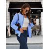 imageMAGCOMSEN Womens Lightweight Bomber Jackets Zip Up Casual Coat Spring Fall Windbreaker Outerwear with PocketsLight Blue