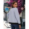 imageMAGCOMSEN Womens Lightweight Bomber Jackets Zip Up Casual Coat Spring Fall Windbreaker Outerwear with PocketsLight Grey