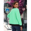 imageMAGCOMSEN Womens Lightweight Bomber Jackets Zip Up Casual Coat Spring Fall Windbreaker Outerwear with PocketsMint Green