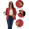 imageMAGCOMSEN Womens Lightweight Bomber Jackets Zip Up Casual Coat Spring Fall Windbreaker Outerwear with PocketsOrange Red