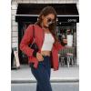 imageMAGCOMSEN Womens Lightweight Bomber Jackets Zip Up Casual Coat Spring Fall Windbreaker Outerwear with PocketsOrange Red
